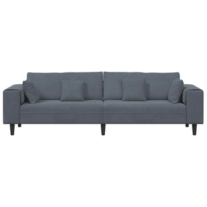 Dunkelgraues Samt Sofa 250 cm