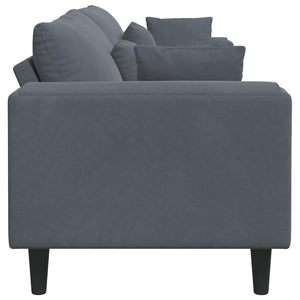 Dunkelgraues Samt Sofa 250 cm