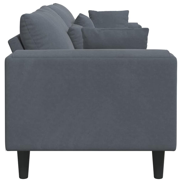 Dunkelgraues Samt Sofa 250 cm
