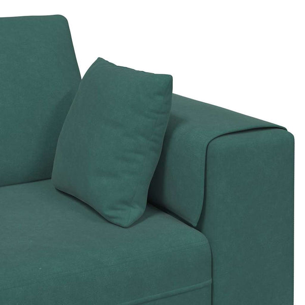 vidaXL Canapé vert foncé 250 x 77 x 76 cm Velours