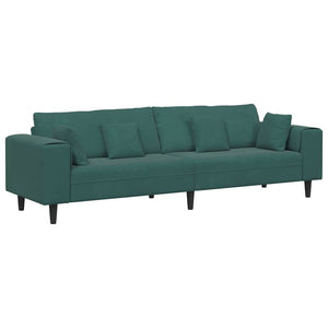 vidaXL Canapé vert foncé 250 x 77 x 76 cm Velours