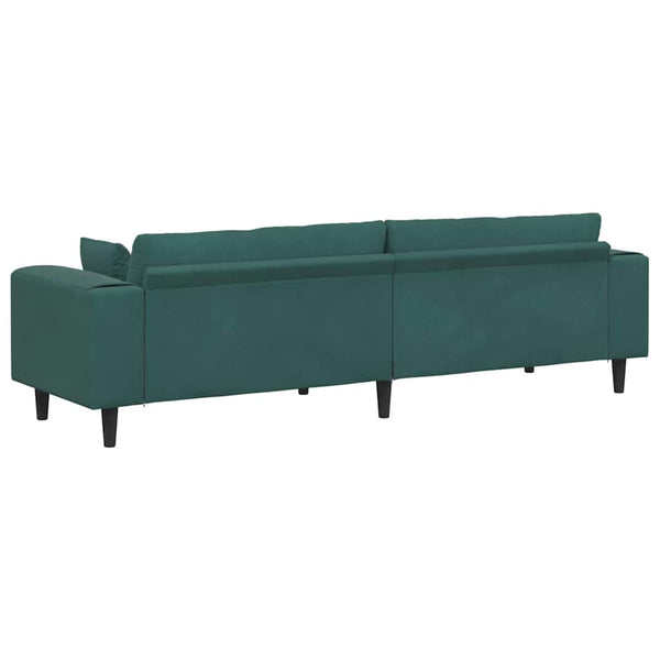 vidaXL Canapé vert foncé 250 x 77 x 76 cm Velours