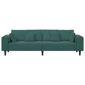 vidaXL Canapé vert foncé 250 x 77 x 76 cm Velours