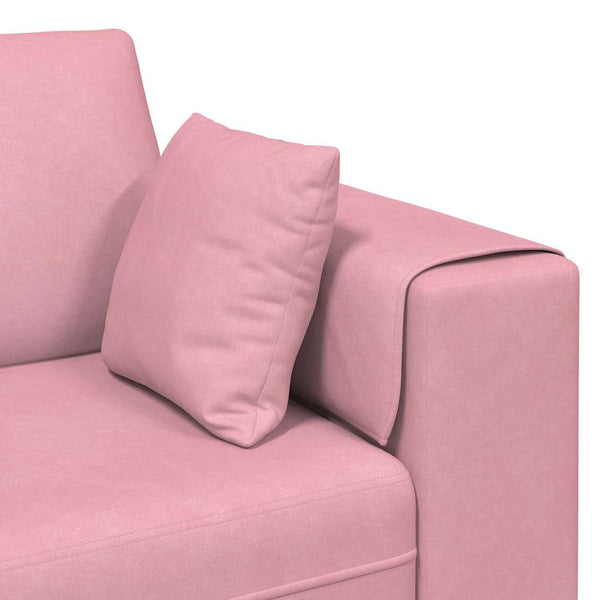 vidaXL Canapé rose 250 x 77 x 76 cm Velours