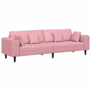 vidaXL Canapé rose 250 x 77 x 76 cm Velours