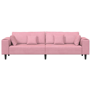 vidaXL Canapé rose 250 x 77 x 76 cm Velours