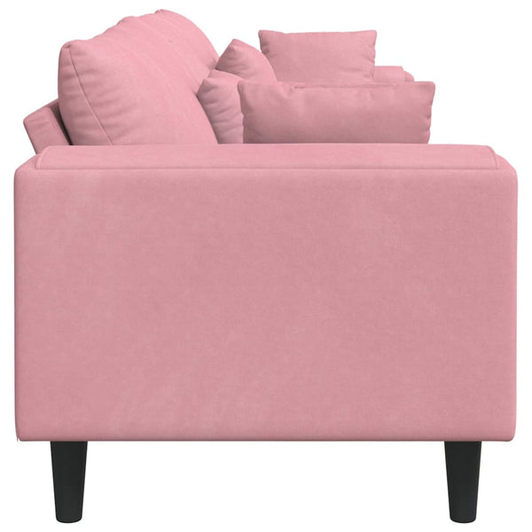 vidaXL Canapé rose 250 x 77 x 76 cm Velours
