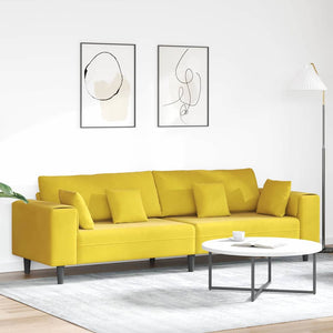 Gelbes Samt Sofa 250 cm