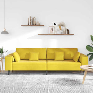 Gelbes Samt Sofa 250 cm