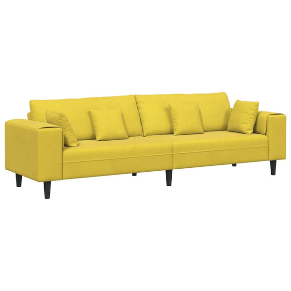 Gelbes Samt Sofa 250 cm