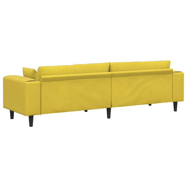 Gelbes Samt Sofa 250 cm