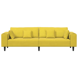 Gelbes Samt Sofa 250 cm