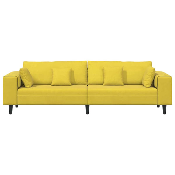 Gelbes Samt Sofa 250 cm