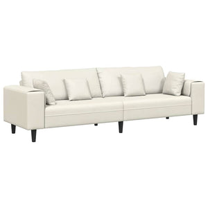 vidaXL Canapé crème 250 x 77 x 76 cm Velours