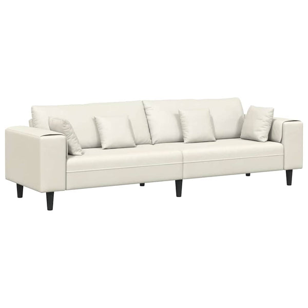 vidaXL Canapé crème 250 x 77 x 76 cm Velours