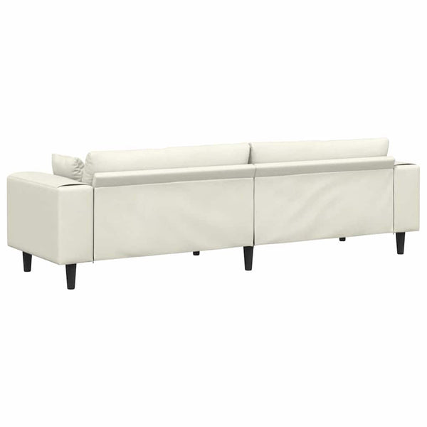 vidaXL Canapé crème 250 x 77 x 76 cm Velours