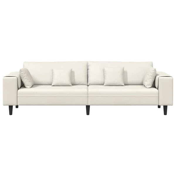 vidaXL Canapé crème 250 x 77 x 76 cm Velours
