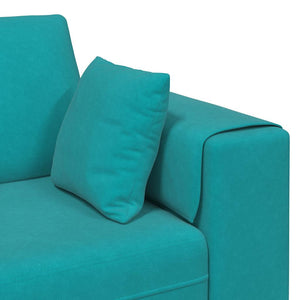 vidaXL Canapé Turquoise 250 x 77 x 76 cm Velours