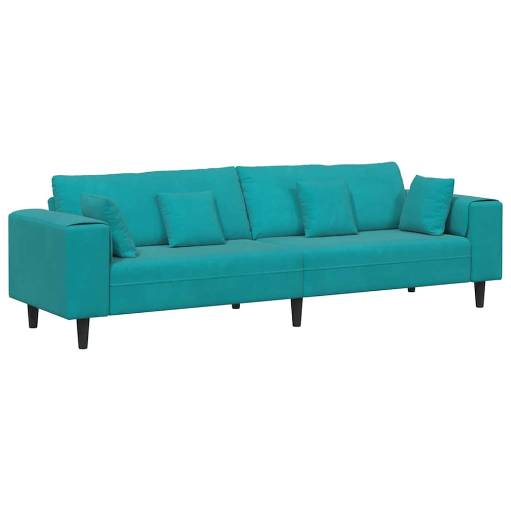 Türkis Samt Sofa 250 cm