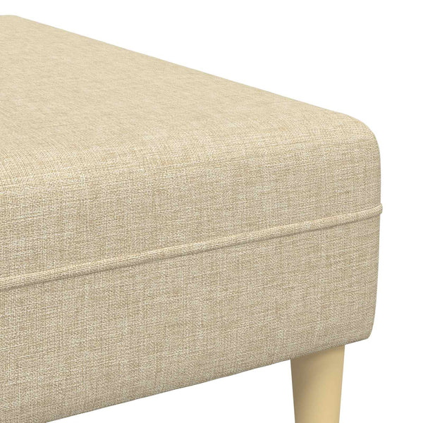 Creme Stoff Sofa mit Kissen, 3-teilig