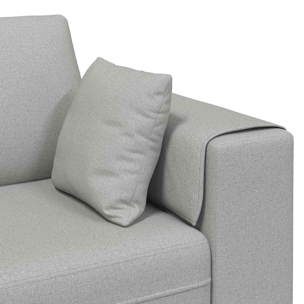 Sofa Wolkengrau Stoff mit Kissen