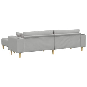 Sofa Wolkengrau Stoff mit Kissen