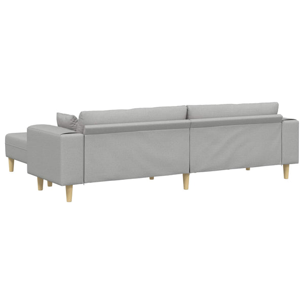 Sofa Wolkengrau Stoff mit Kissen