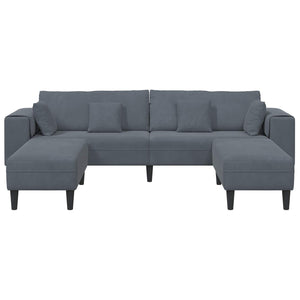 vidaXL Canapé 3 places gris foncé 250 x 188 x 76 cm Velours