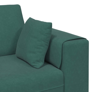 vidaXL Canapé 3 places Vert foncé 250 x 188 x 76 cm Velours