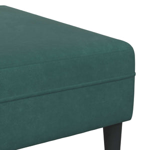 vidaXL Canapé 3 places Vert foncé 250 x 188 x 76 cm Velours