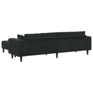 Schwarzes 3-teiliges Samt Sofa