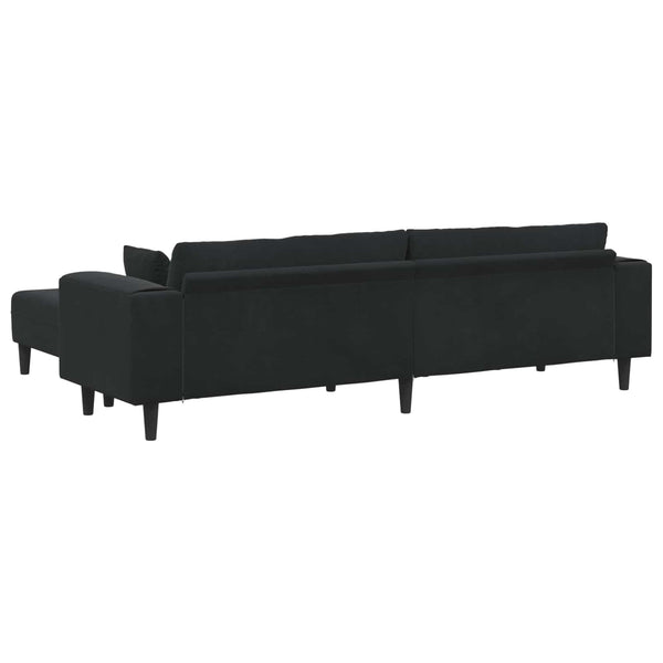 Schwarzes 3-teiliges Samt Sofa