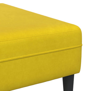 Gelbes 3-Sitzer Samt Sofa