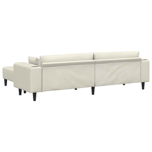 3-teiliges Creme Sofa Samt