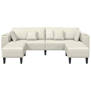 3-teiliges Creme Sofa Samt
