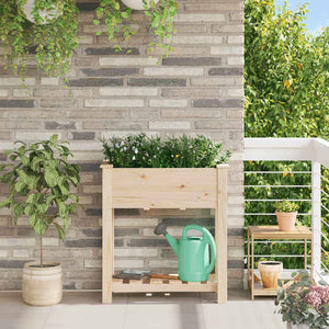 Garten Pflanzgefäß mit Regal, Beige