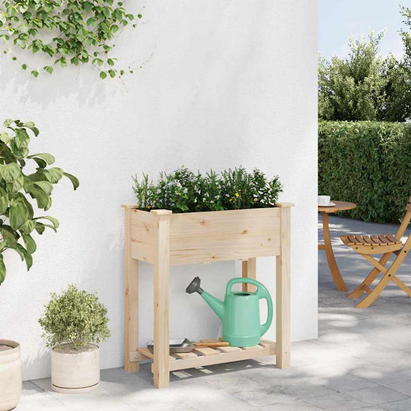 Garten Pflanzgefäß mit Regal, Beige