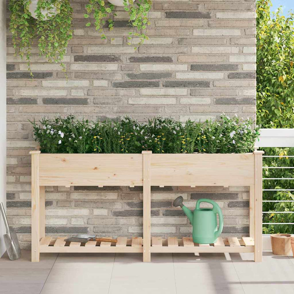 Beige Garten Pflanzgefäß mit Regal 161cm