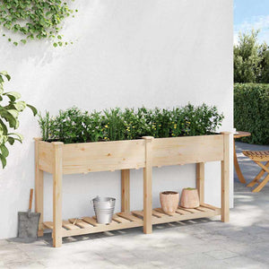Beige Garten Pflanzgefäß mit Regal 161cm
