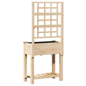 vidaXL Jardinière de jardin Beige 71 x 38 x 152 cm Bois de sapin massif