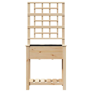 vidaXL Jardinière de jardin Beige 71 x 38 x 152 cm Bois de sapin massif