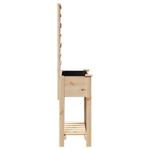 vidaXL Jardinière de jardin Beige 71 x 38 x 152 cm Bois de sapin massif