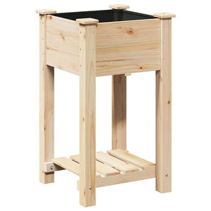Beige Garten Pflanzgefäß mit Regal 45x45x76,5cm