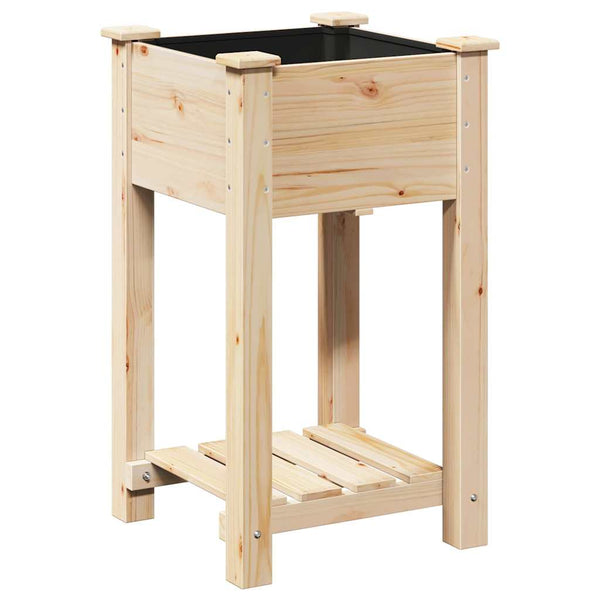 Beige Garten Pflanzgefäß mit Regal 45x45x76,5cm