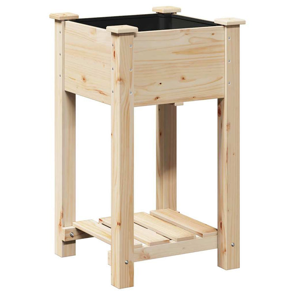 Beige Garten Pflanzgefäß mit Regal 45x45x76,5cm