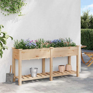 Beiges Garten-Pflanzgefäß mit Regal 161,5 cm