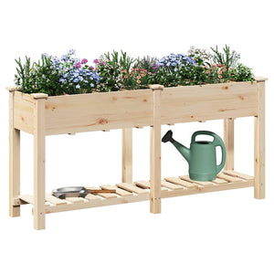 Beiges Garten-Pflanzgefäß mit Regal 161,5 cm