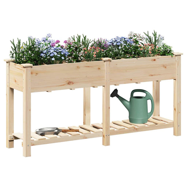 Beiges Garten-Pflanzgefäß mit Regal 161,5 cm