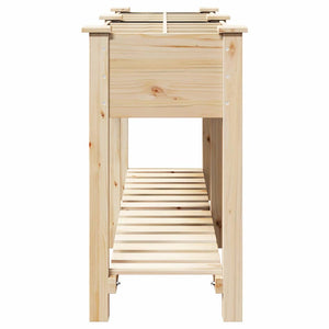 Beiges Garten-Pflanzgefäß mit Regal 161,5 cm