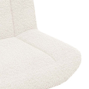 Drehstuhl Creme Schafsleder 63x75x76cm